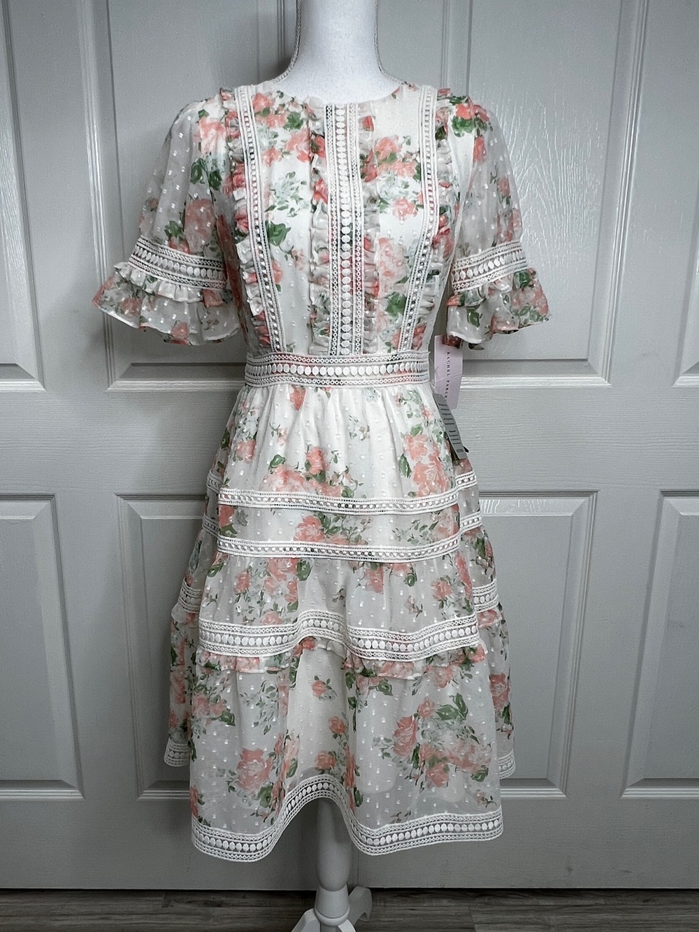 Rachel Parcell Ivory Fall Bouquet Floral Dress Size XS NWT